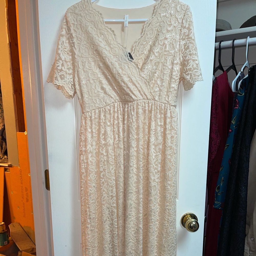 Pink Blush Maternity Maxi Dress Sz L